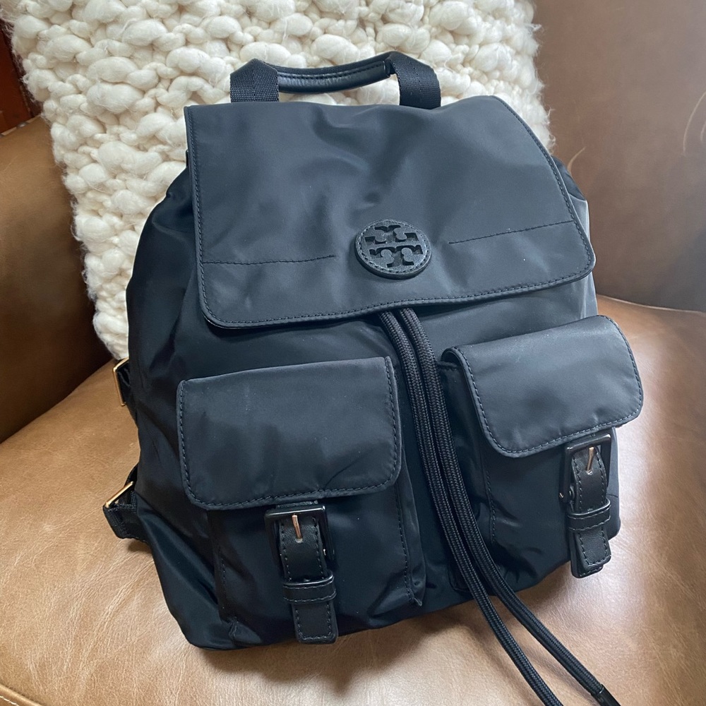 Tory Burch nylon flap backpack
